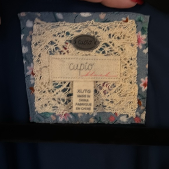 Light Navy Blue Tie Waist Dress - Picture 3 of 6